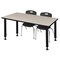 Regency Regency Kee 48 x 24 in. Adjustable Classroom Table- Maple & 2 Andy 12 in. Stack Chairs- Black MT4824PLAPBK45BK - alternate 1
